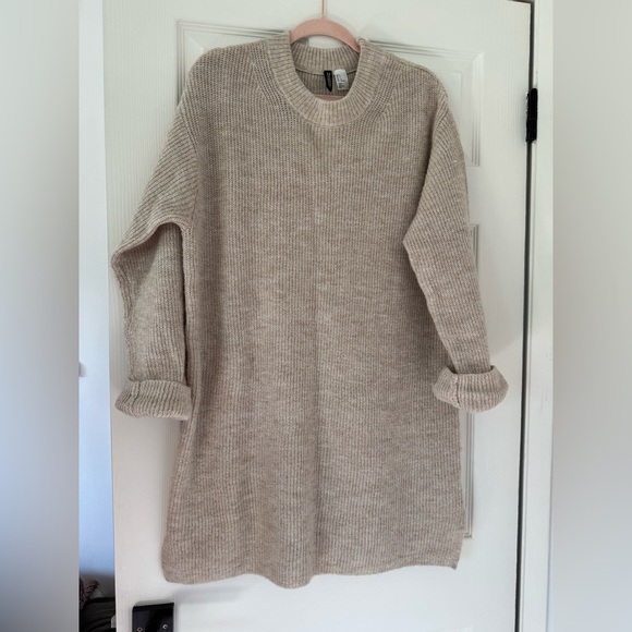 H&M Sweaters - H&M Light Beige Crew Neck Sweater Dress